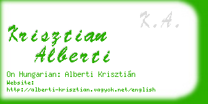 krisztian alberti business card